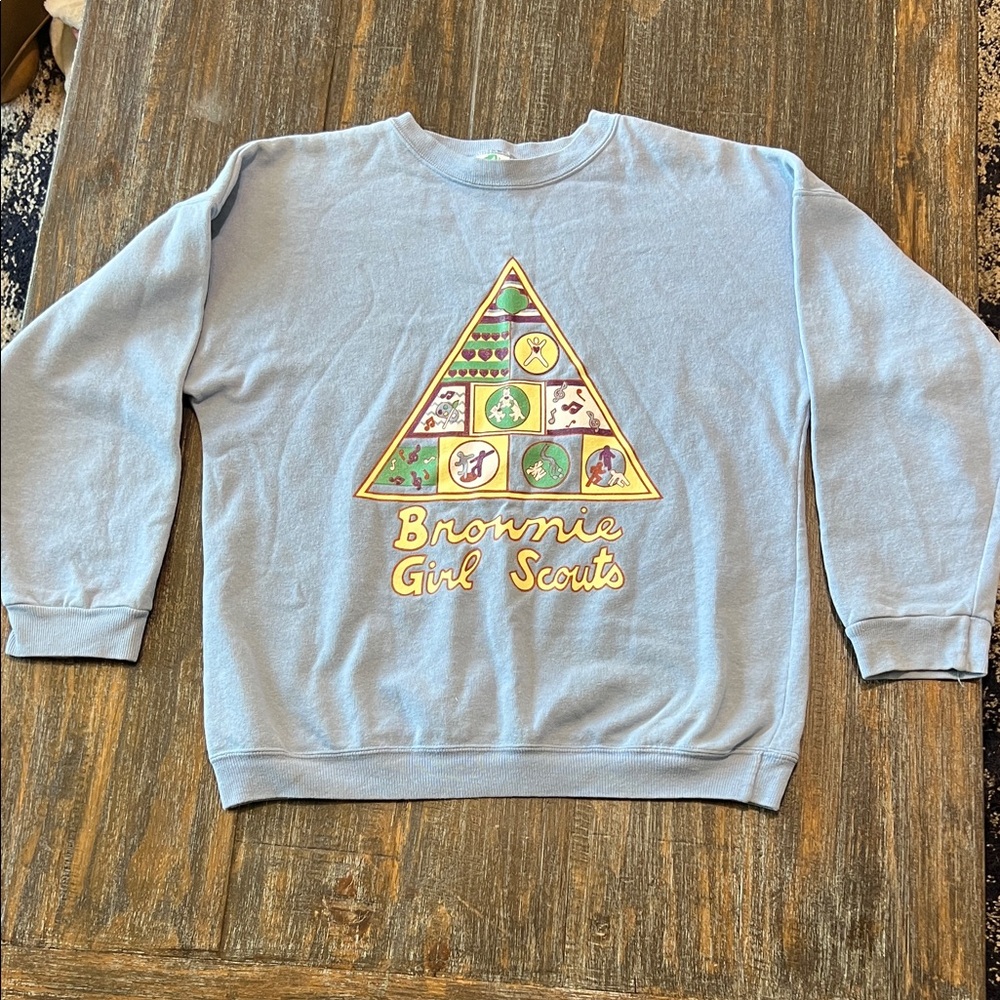 Vintage  90’s Blue Brownie Girl Scouts Sweatshirt